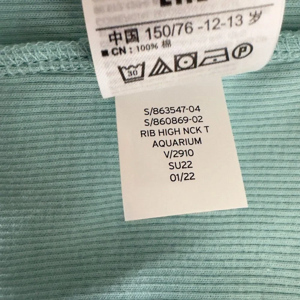 New Gap Kids Ribbed High Neck Tank Top Girl's Size 12-13 XL